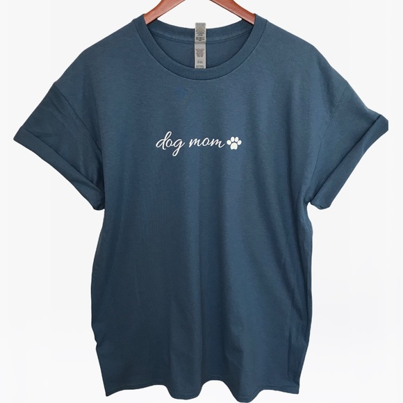 Dog Mom Unisex Adult 100% Cotton Crewneck T-Shirts - Various. - Picture 9 of 15